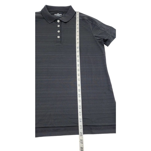 Lands' End Outfitters Women's Rapid Dry Black Tonal Stripe Polo Shirt Top Small - Picture 7 of 11